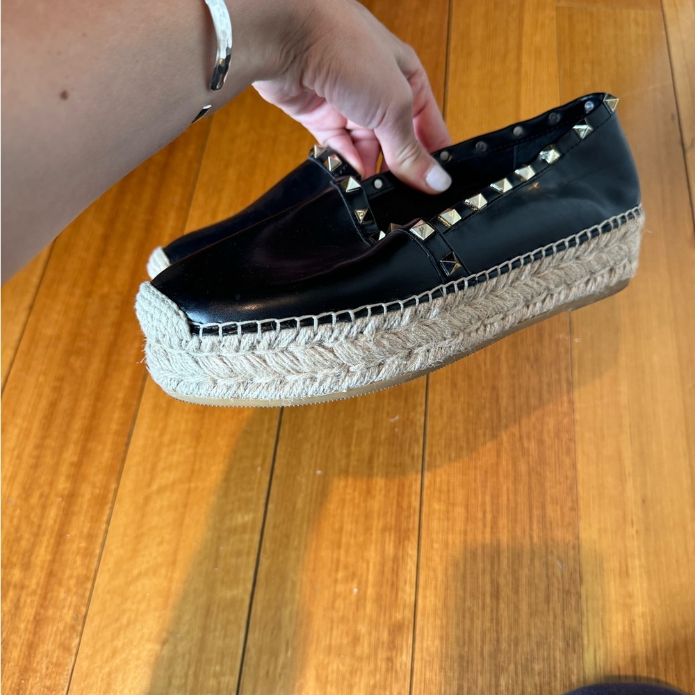 Steve Madden Black Studded Loafers - Picture 4 of 6